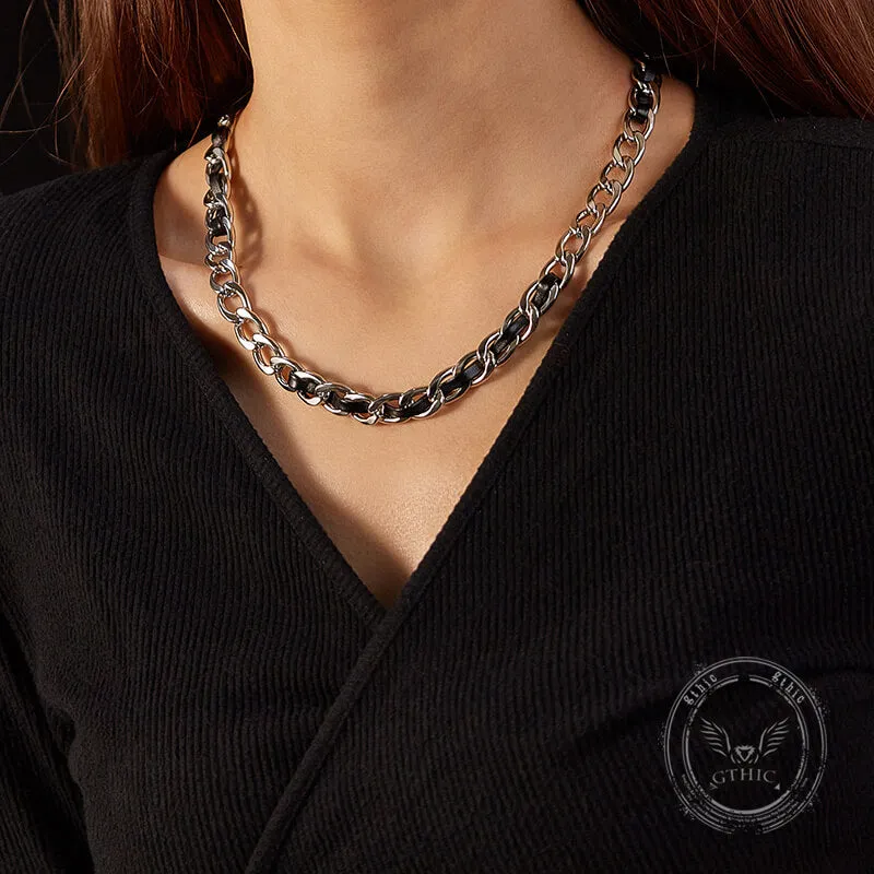 10mm Minimalist Stainless Steel Cuban Chain Necklace