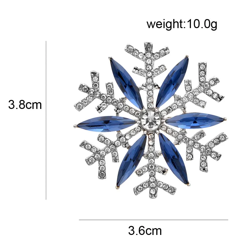 2 Styles Avaibale Rhinestone Snowflake Brooch