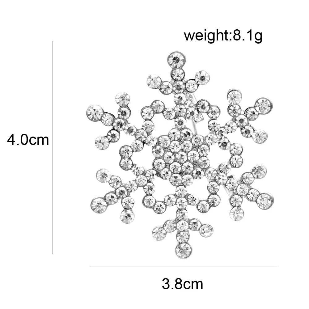 2 Styles Avaibale Rhinestone Snowflake Brooch