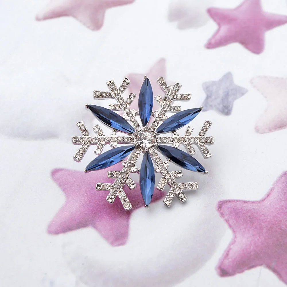 2 Styles Avaibale Rhinestone Snowflake Brooch