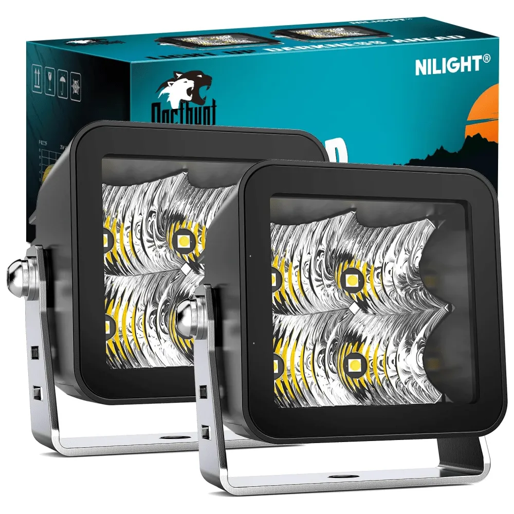 3 Inch 4LED Built-in EMC Flood LED Pod Lights (Pair)