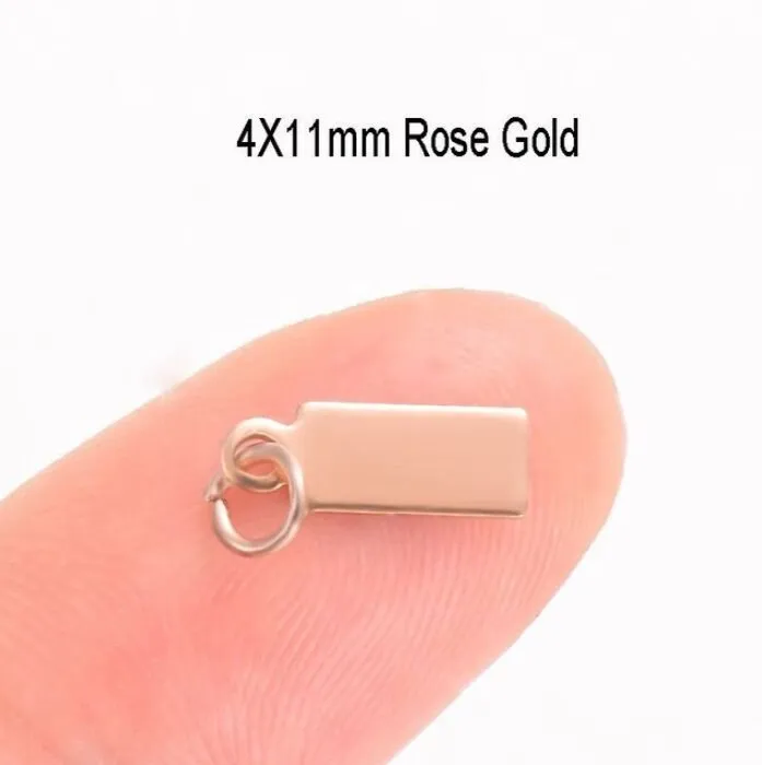 30 Custom Stainless Steel Charm, Rose Gold Silver Personalized Charm, Logo Charm, Laser Engraved Charm Beads For Jewelry Bracelets Making