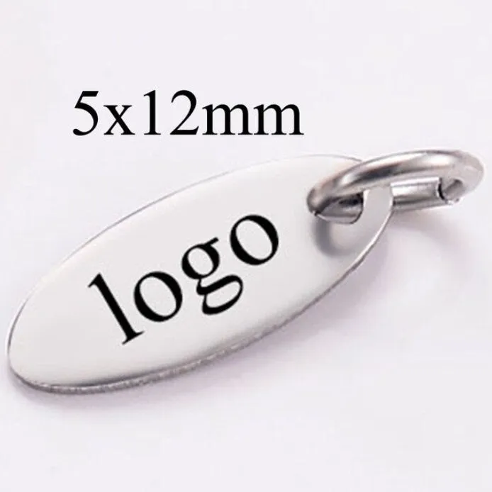 30 Custom Stainless Steel Charm, Rose Gold Silver Personalized Charm, Logo Charm, Laser Engraved Charm Beads For Jewelry Bracelets Making