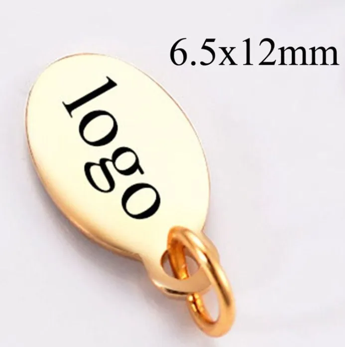 30 Custom Stainless Steel Charm, Rose Gold Silver Personalized Charm, Logo Charm, Laser Engraved Charm Beads For Jewelry Bracelets Making
