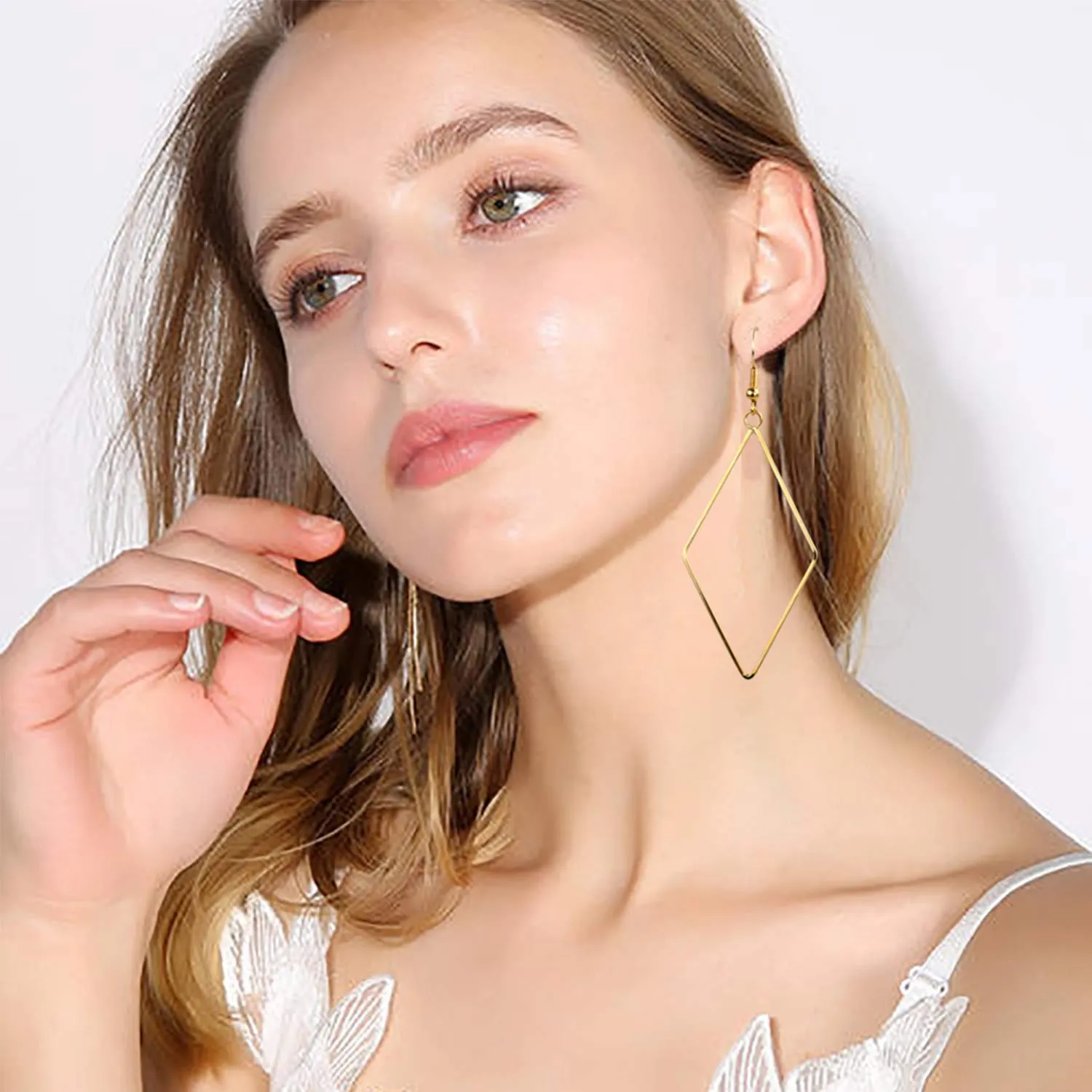 63 Pairs Colorful Earrings with Tassel Earrings Layered Ball Dangle Hoop Stud Jacket Earrings for Women Girls Jewelry Fashion and Valentine Birthday Party Gift