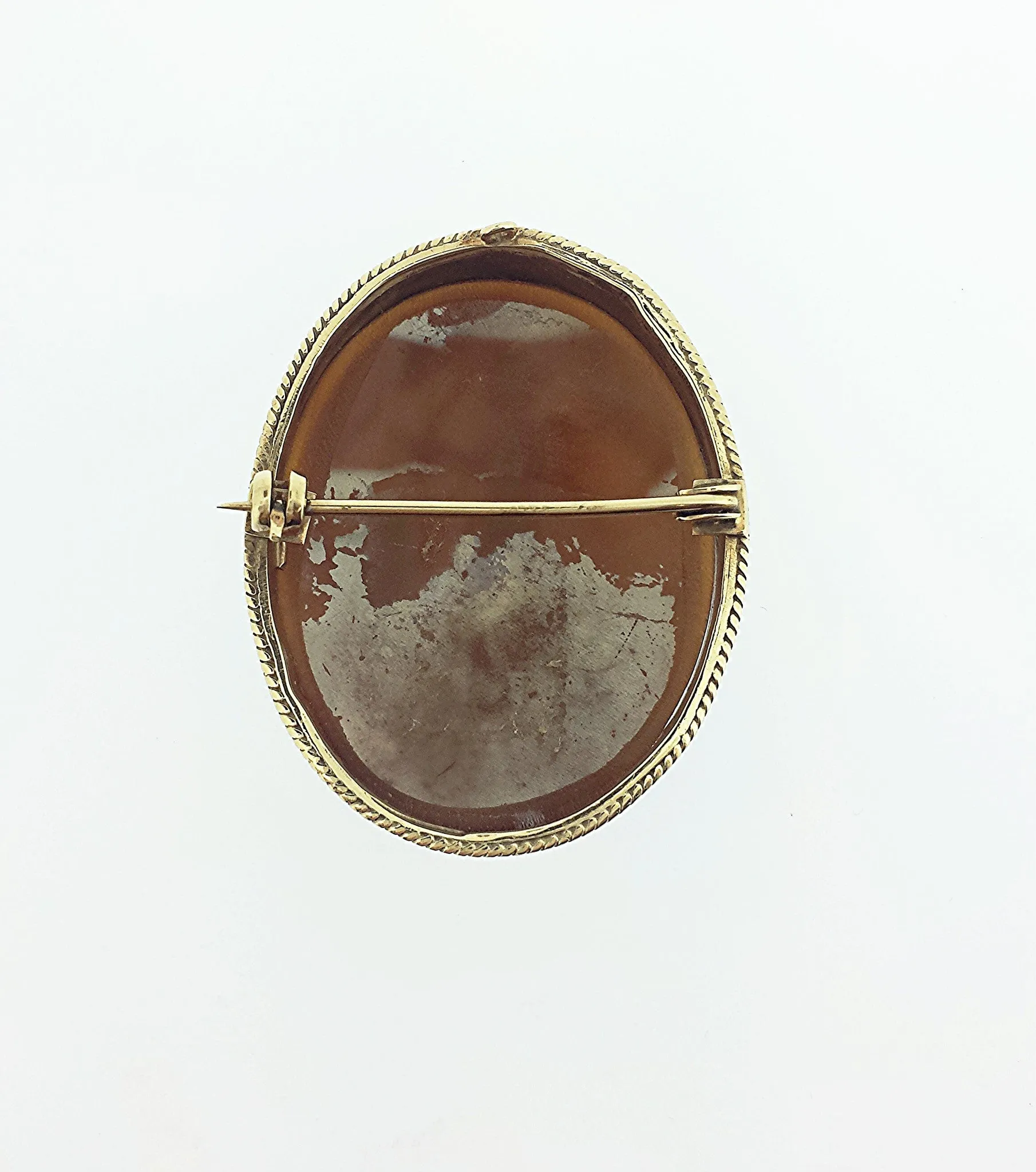 9ct Gold Shell Cameo Brooch