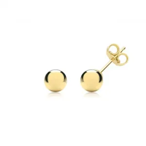 9ct  Yellow  Gold  5mm  Ball  Stud  Earrings  ES203