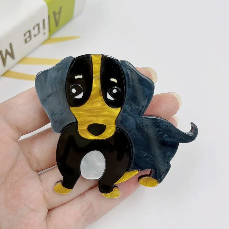 Acrylic Dog Brooches For Women Unisex Lovely Pets Animal Party Casual Brooch