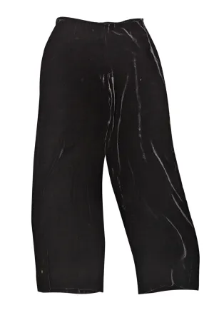 Armani Collezioni - Black Velvet Straight Leg Pants Sz 4