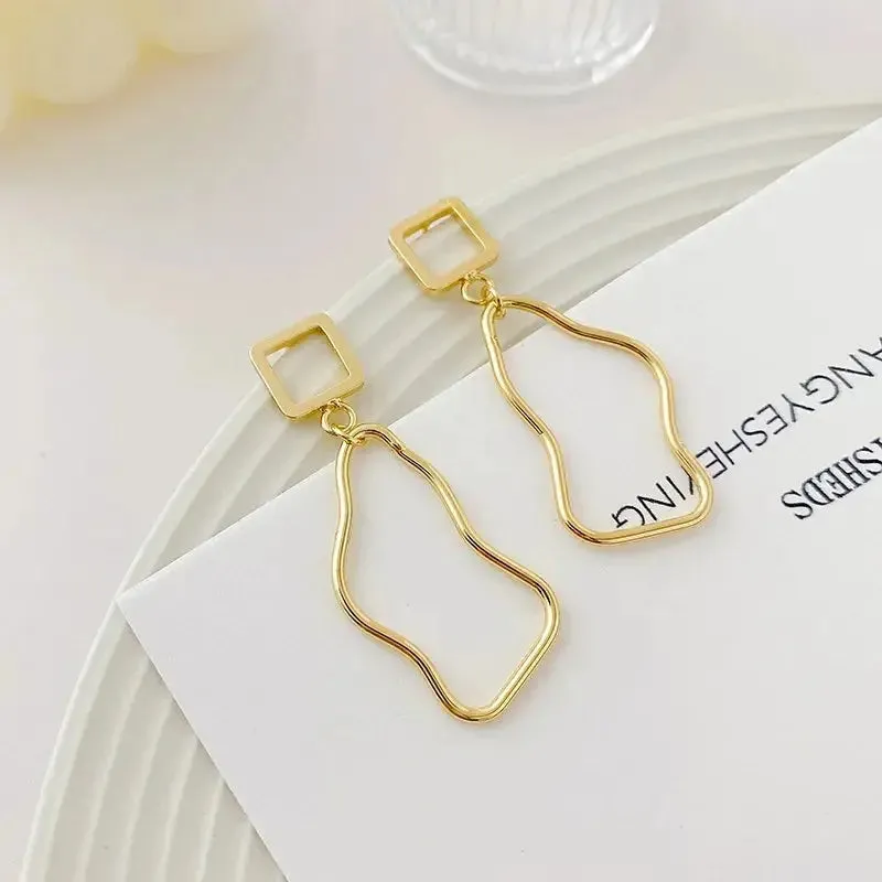Asymmetrical Baroque Pearl Charm Earrings
