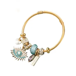 Azure Evil Eye Beaded Bracelet