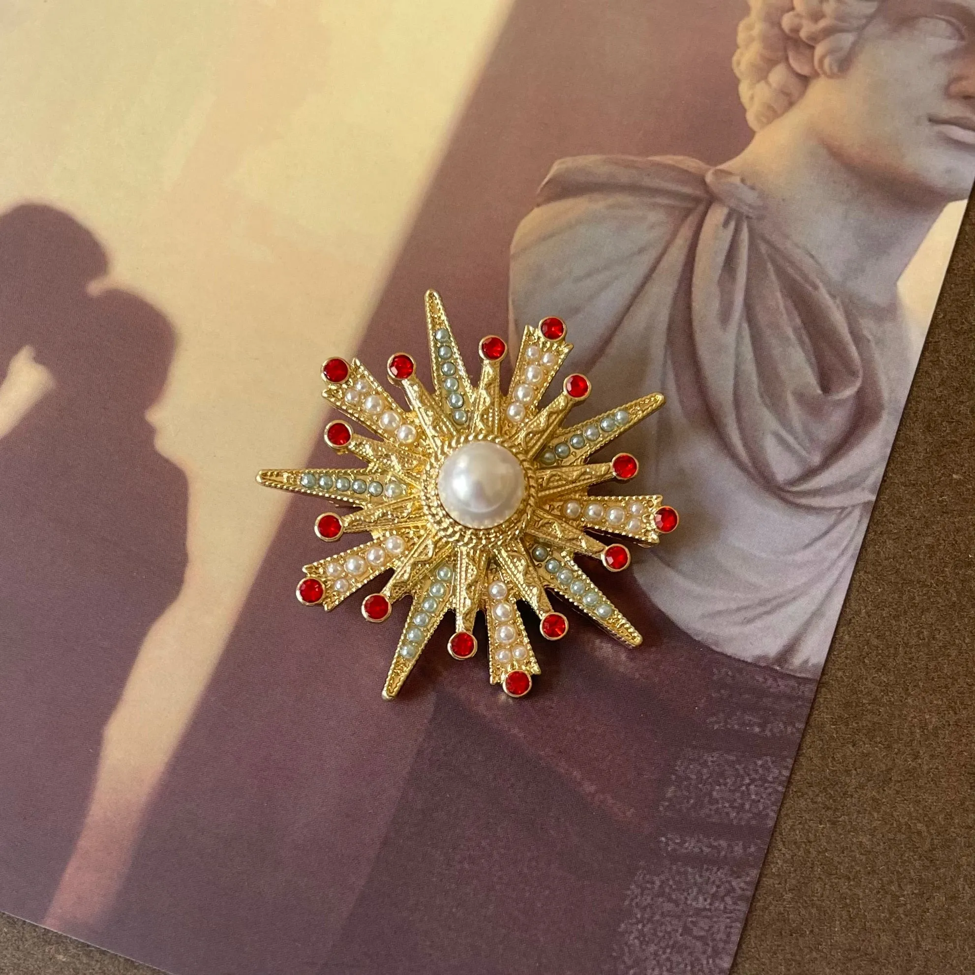 Baroque Women Palace Style Exquisite Rhinestone Cross Brooches