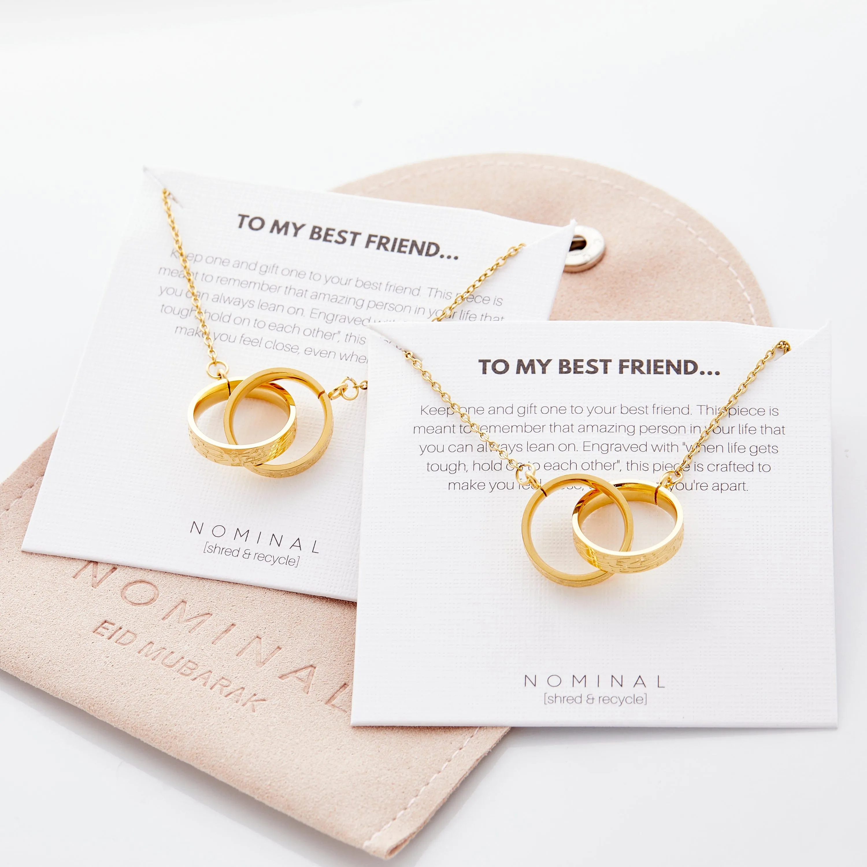 Best Friends "Hold on" Interlaced Necklace Set