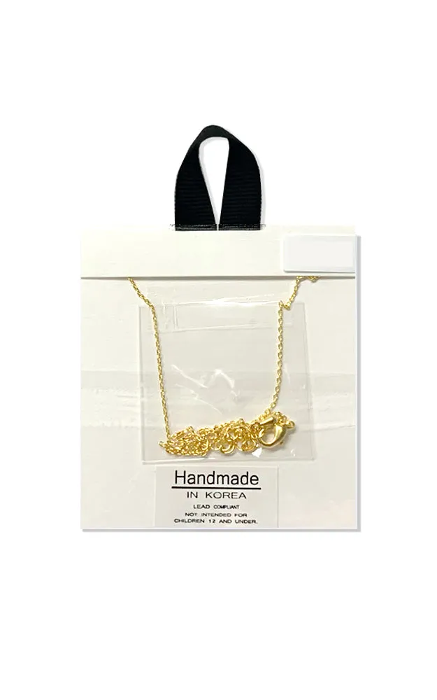 BJNA062GD "Simply You" Gold Bar Pendant Necklace