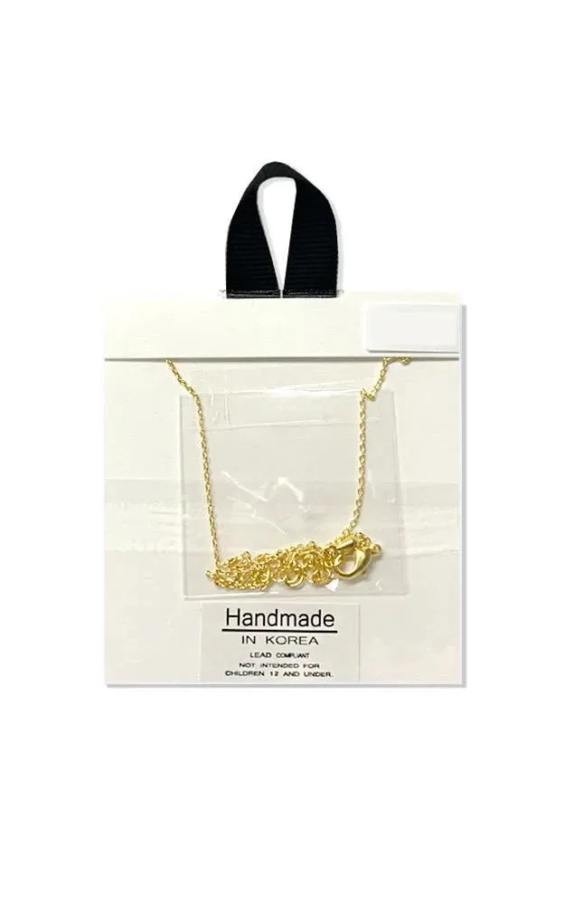 BJNA390GD Gold "Desert" Desert Sideways Bar Necklace