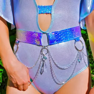 Blue Opal Crystal O-Ring Belt | MTO