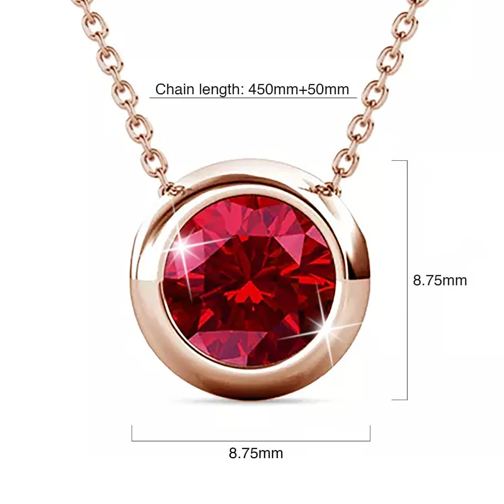Boxed Opulence Boxed Set Embellished with Ruby SWAROVSKI Crystals in Rose Gold