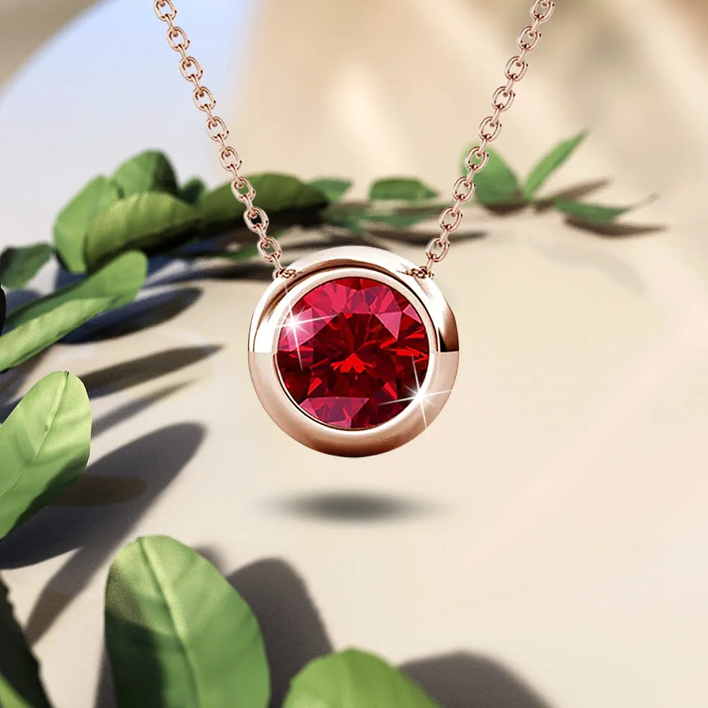Boxed Opulence Boxed Set Embellished with Ruby SWAROVSKI Crystals in Rose Gold