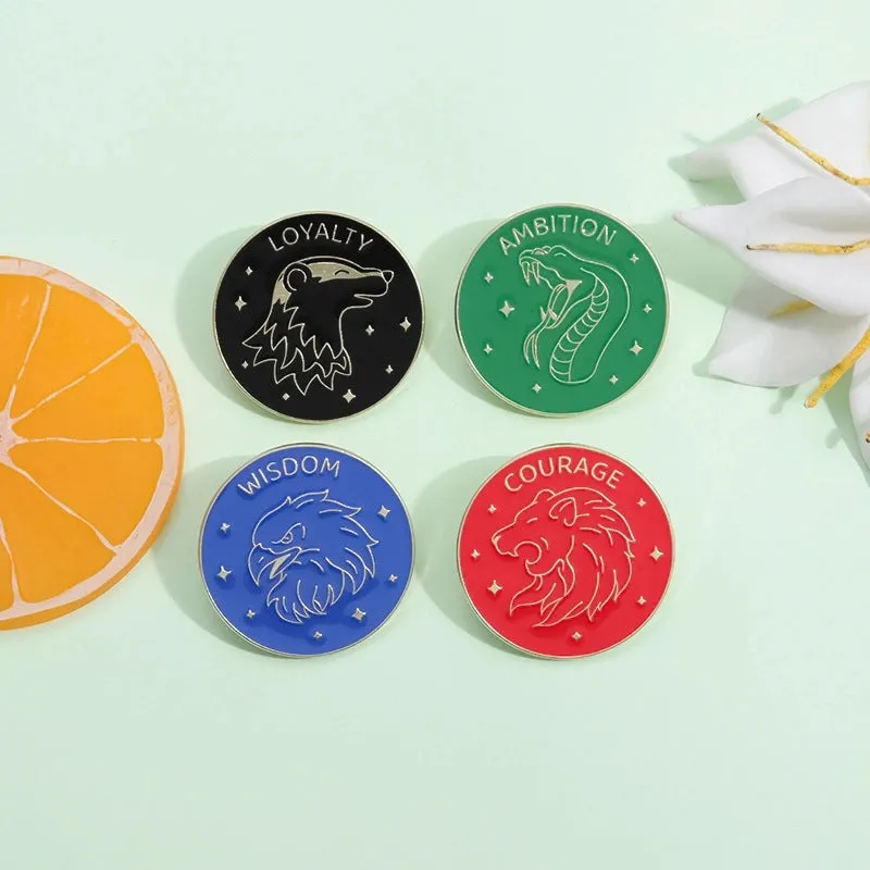Cartoon Style Cowboy Style Animal Round Letter Alloy Stamping Stoving Varnish Plating Unisex Brooches
