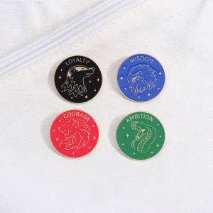 Cartoon Style Cowboy Style Animal Round Letter Alloy Stamping Stoving Varnish Plating Unisex Brooches
