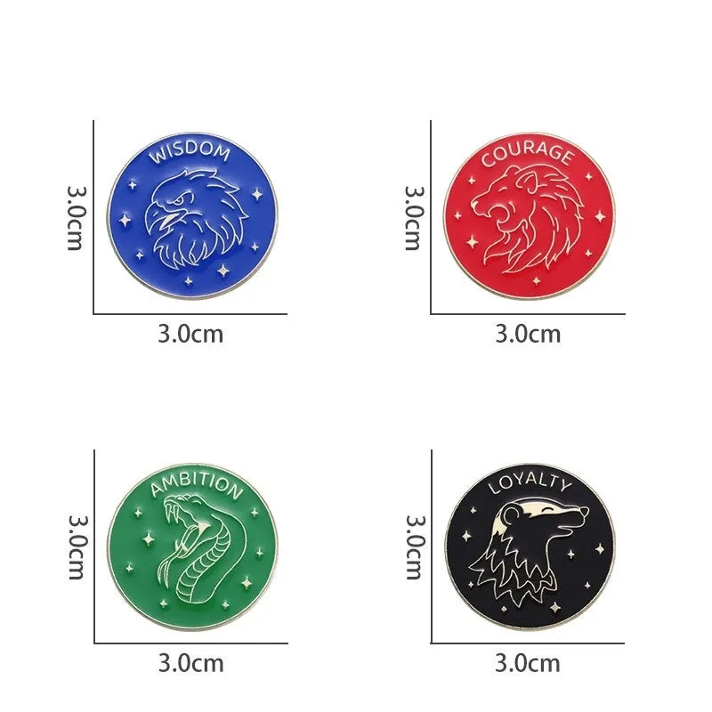 Cartoon Style Cowboy Style Animal Round Letter Alloy Stamping Stoving Varnish Plating Unisex Brooches