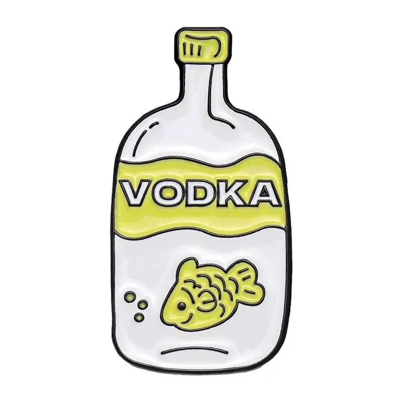 Cartoon Style Cowboy Style Bottle Wine Bottle Alloy Stamping Stoving Varnish Plating Unisex Brooches