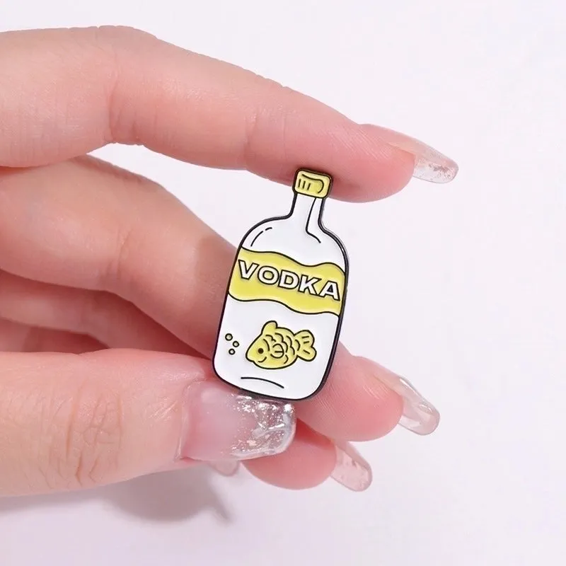 Cartoon Style Cowboy Style Bottle Wine Bottle Alloy Stamping Stoving Varnish Plating Unisex Brooches