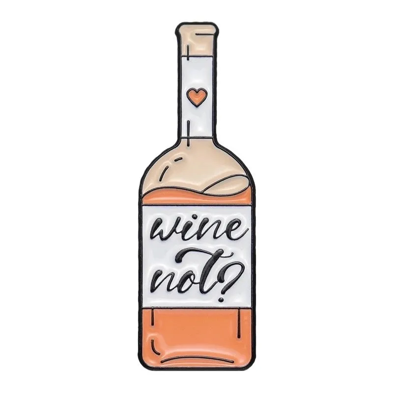Cartoon Style Cowboy Style Bottle Wine Bottle Alloy Stamping Stoving Varnish Plating Unisex Brooches