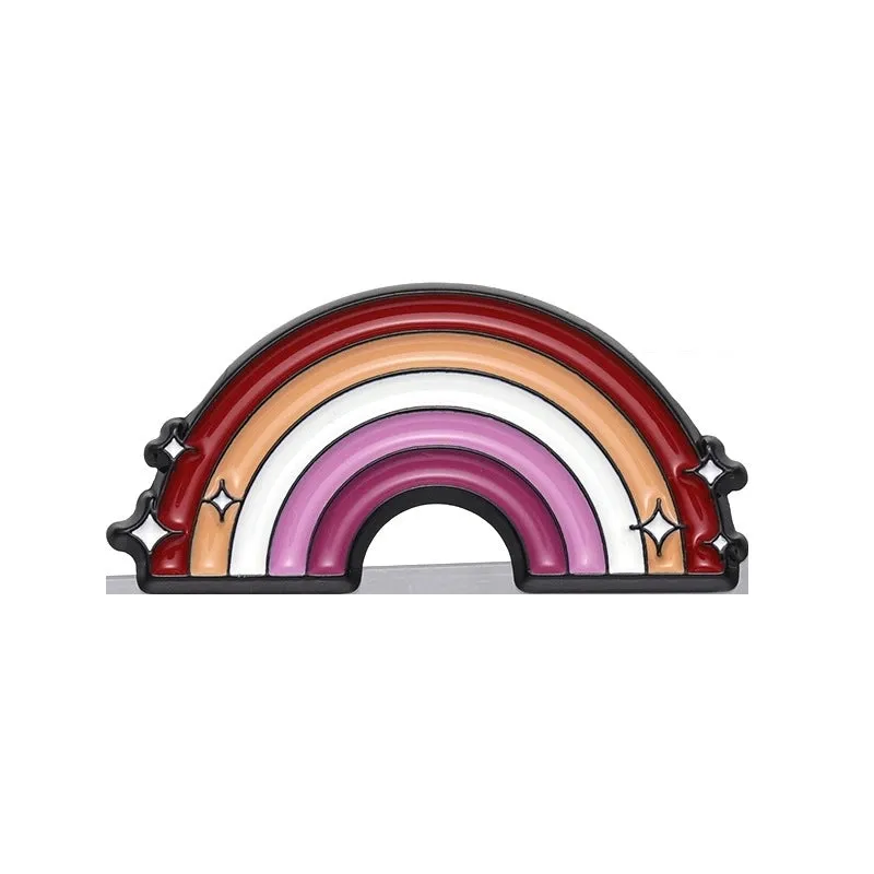 Cartoon Style Cowboy Style Letter Rainbow Heart Shape Alloy Stamping Stoving Varnish Plating Kid's Brooches