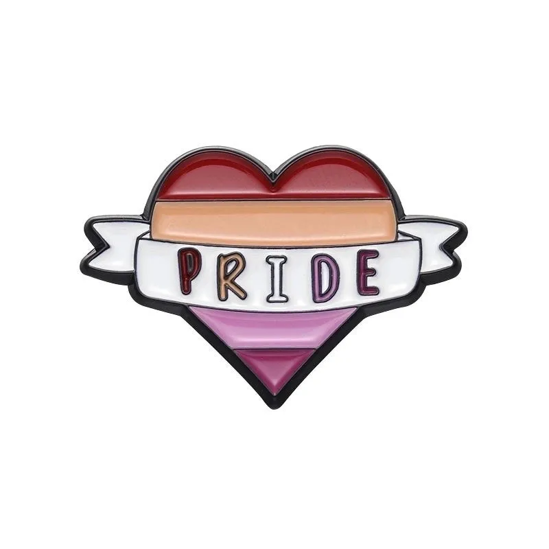 Cartoon Style Cowboy Style Letter Rainbow Heart Shape Alloy Stamping Stoving Varnish Plating Kid's Brooches