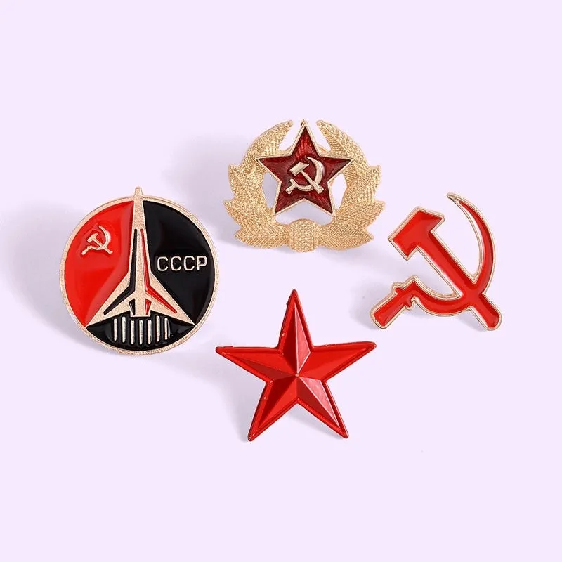 Cartoon Style Cowboy Style Pentagram Anchor Alloy Stamping Stoving Varnish Plating Unisex Brooches