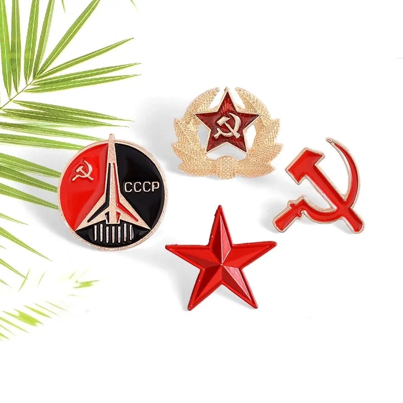 Cartoon Style Cowboy Style Pentagram Anchor Alloy Stamping Stoving Varnish Plating Unisex Brooches