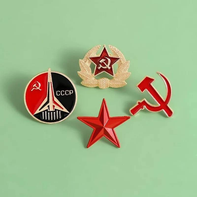 Cartoon Style Cowboy Style Pentagram Anchor Alloy Stamping Stoving Varnish Plating Unisex Brooches