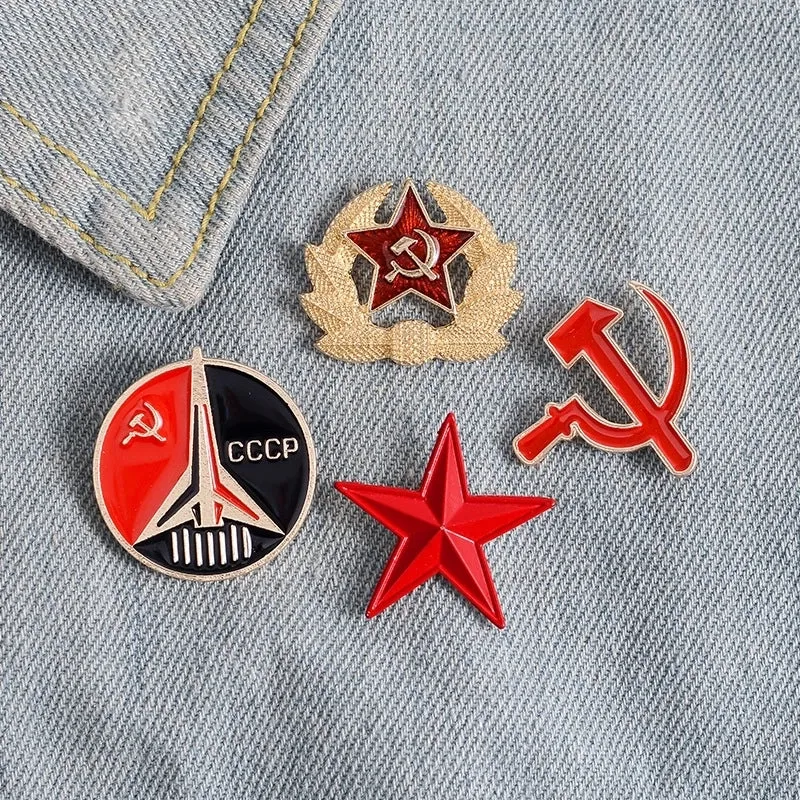 Cartoon Style Cowboy Style Pentagram Anchor Alloy Stamping Stoving Varnish Plating Unisex Brooches
