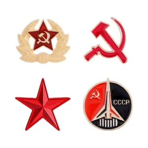 Cartoon Style Cowboy Style Pentagram Anchor Alloy Stamping Stoving Varnish Plating Unisex Brooches