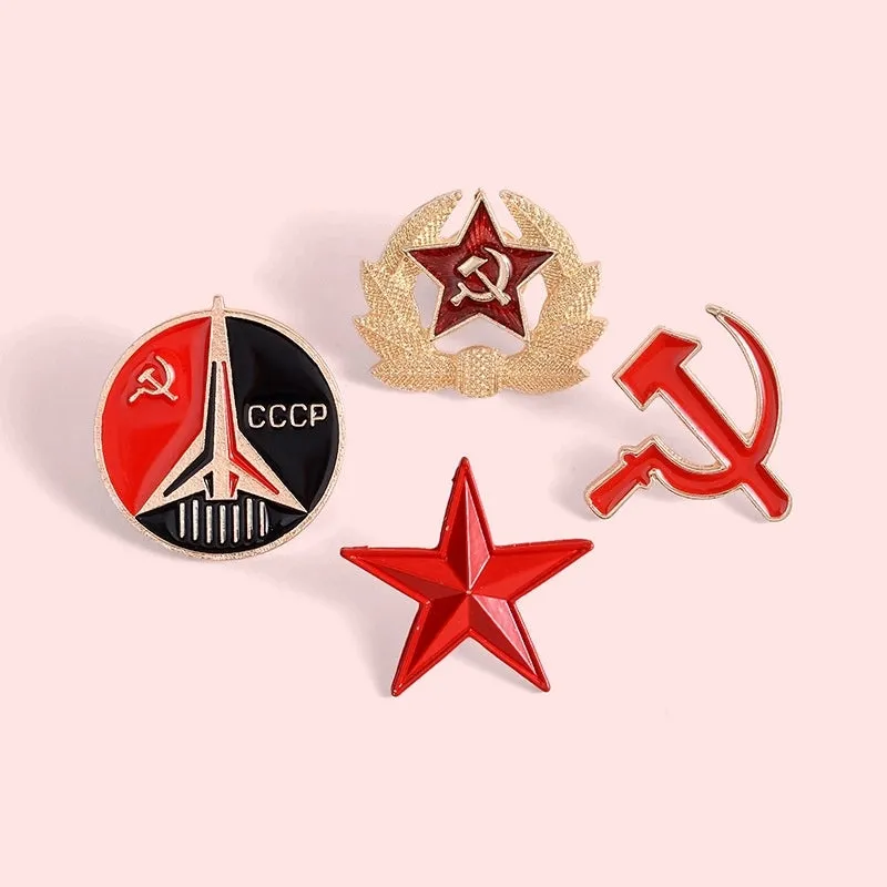 Cartoon Style Cowboy Style Pentagram Anchor Alloy Stamping Stoving Varnish Plating Unisex Brooches