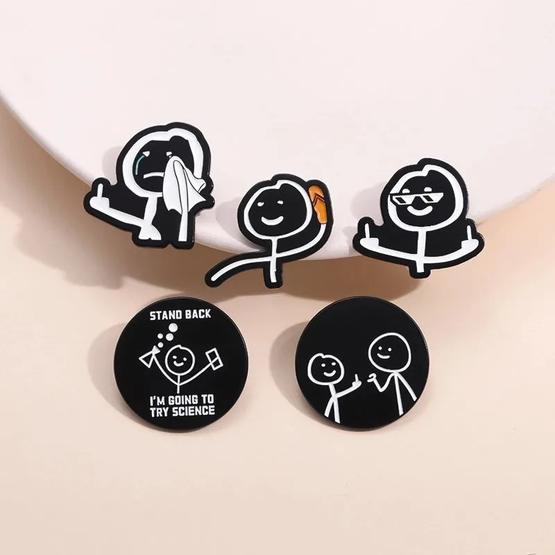 Cartoon Style Cute Cartoon Letter Alloy Stamping Stoving Varnish Plating Unisex Brooches