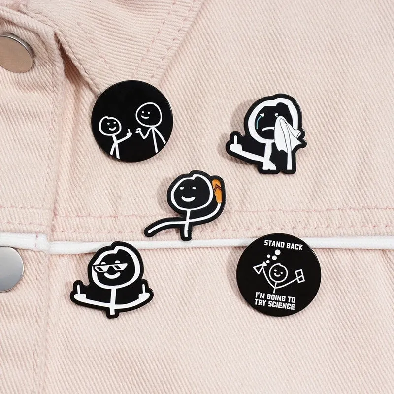 Cartoon Style Cute Cartoon Letter Alloy Stamping Stoving Varnish Plating Unisex Brooches