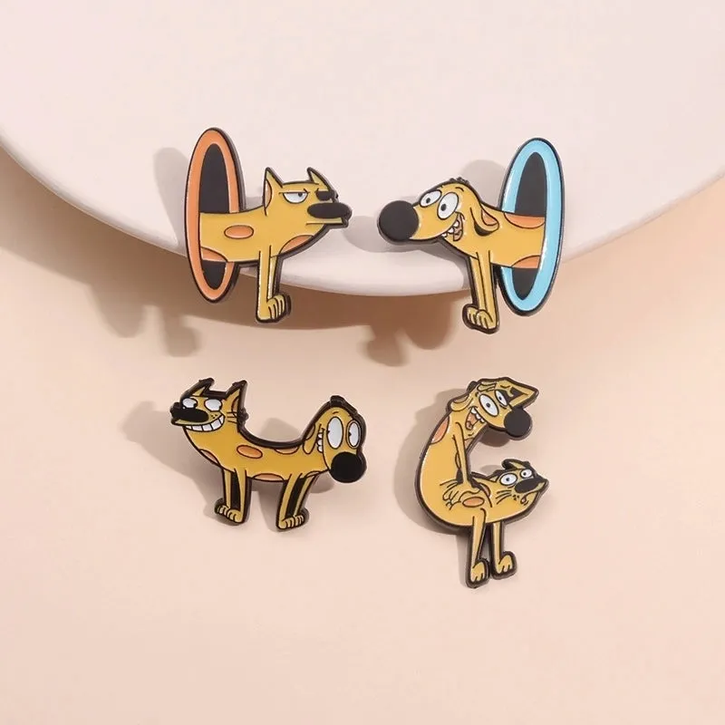 Cartoon Style Cute Cowboy Style Animal Dog Alloy Stamping Stoving Varnish Plating Unisex Badge Brooches Collar Pin