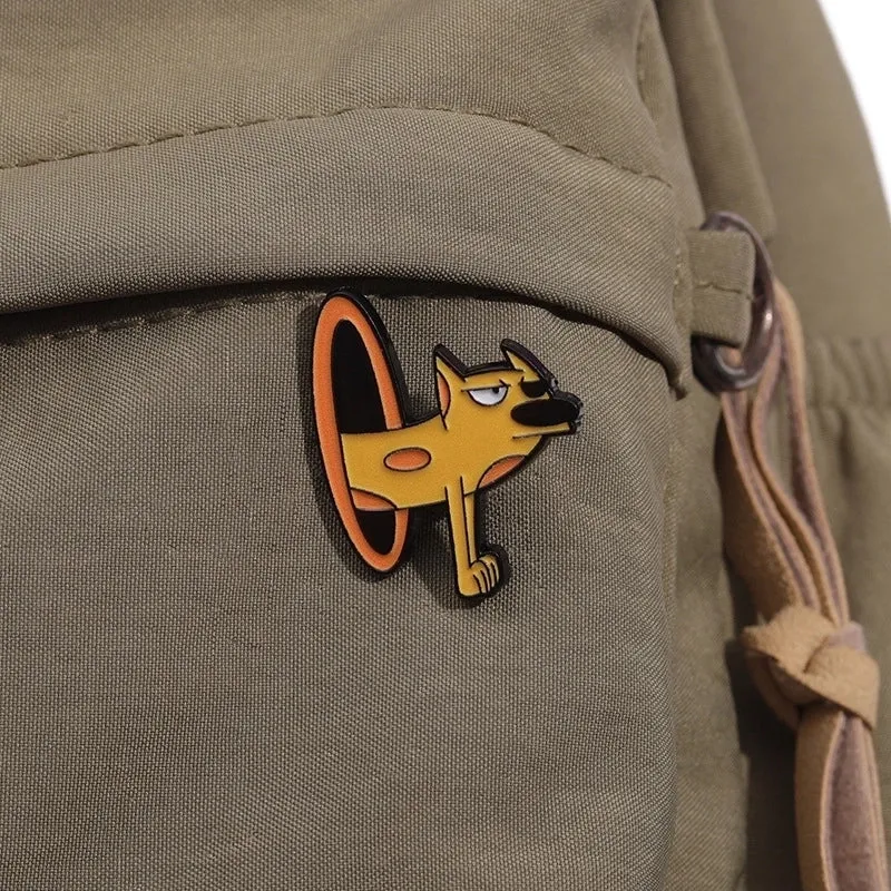 Cartoon Style Cute Cowboy Style Animal Dog Alloy Stamping Stoving Varnish Plating Unisex Badge Brooches Collar Pin