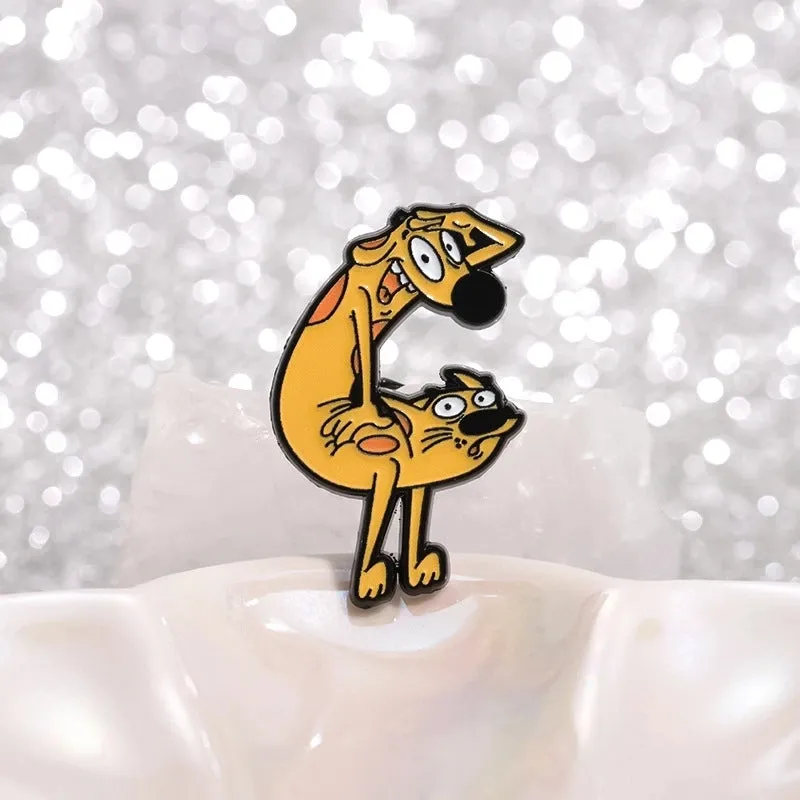 Cartoon Style Cute Cowboy Style Animal Dog Alloy Stamping Stoving Varnish Plating Unisex Badge Brooches Collar Pin