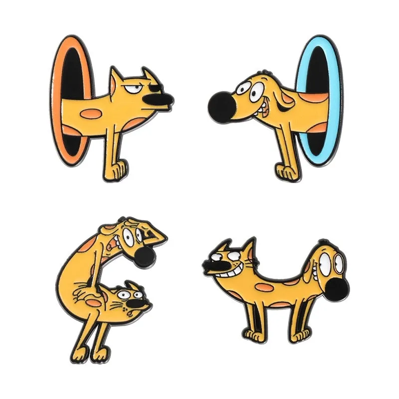 Cartoon Style Cute Cowboy Style Animal Dog Alloy Stamping Stoving Varnish Plating Unisex Badge Brooches Collar Pin