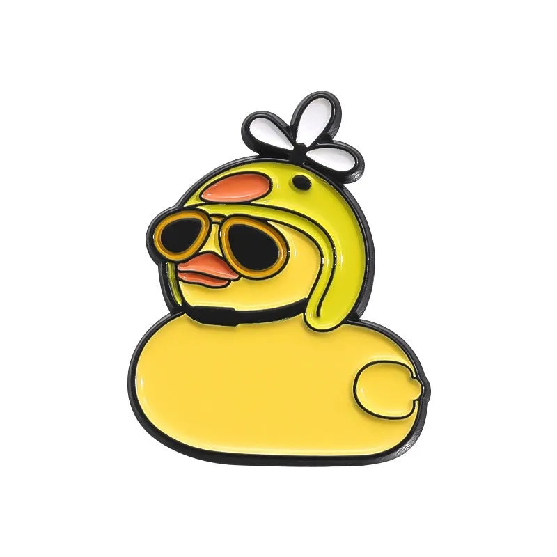 Cartoon Style Cute Cowboy Style Duck Alloy Stamping Stoving Varnish Plating Unisex Brooches