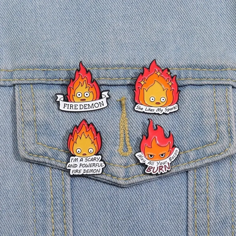 Cartoon Style Cute Cowboy Style Letter Flame Alloy Stamping Stoving Varnish Plating Unisex Brooches