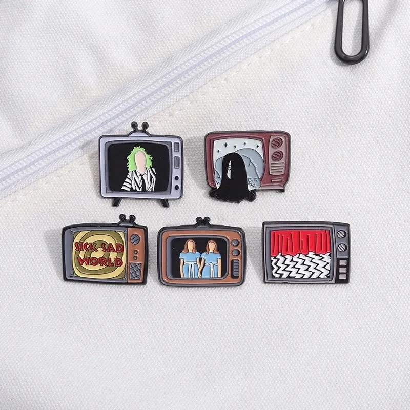 Cartoon Style Cute Cowboy Style Television Alloy Stamping Stoving Varnish Plating Unisex Brooches