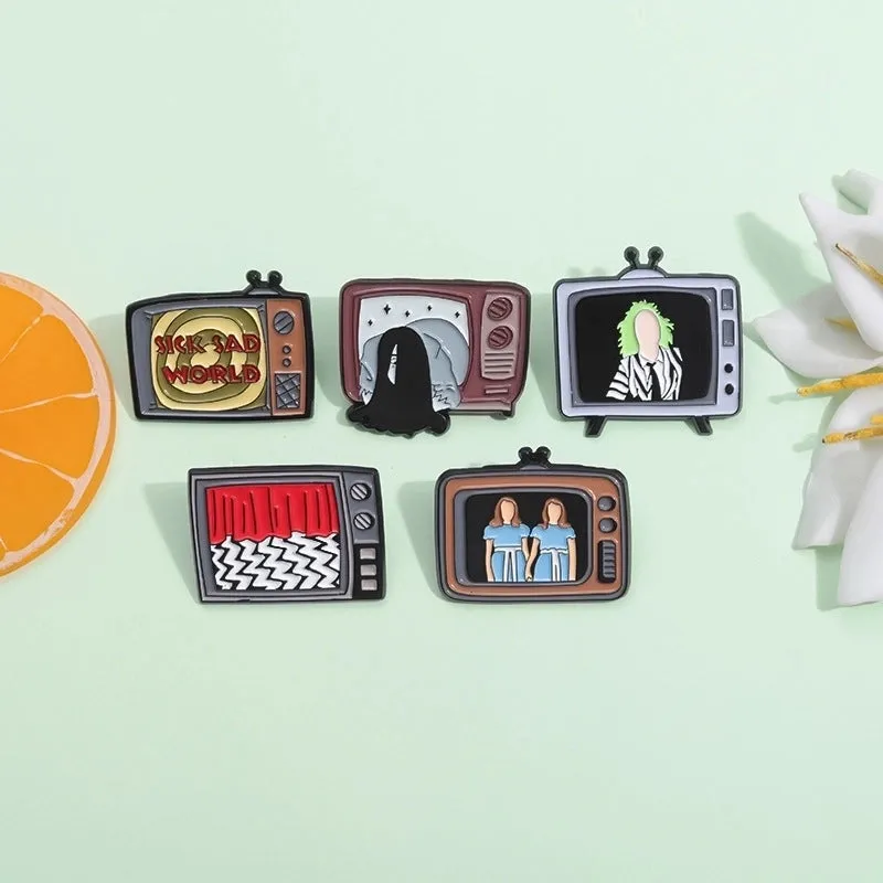 Cartoon Style Cute Cowboy Style Television Alloy Stamping Stoving Varnish Plating Unisex Brooches