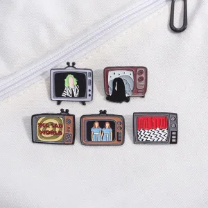 Cartoon Style Cute Cowboy Style Television Alloy Stamping Stoving Varnish Plating Unisex Brooches