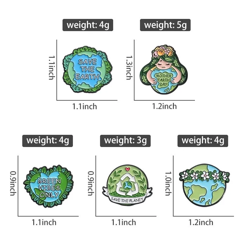 Cartoon Style Cute Earth Letter Plant Alloy Stamping Stoving Varnish Plating Unisex Brooches