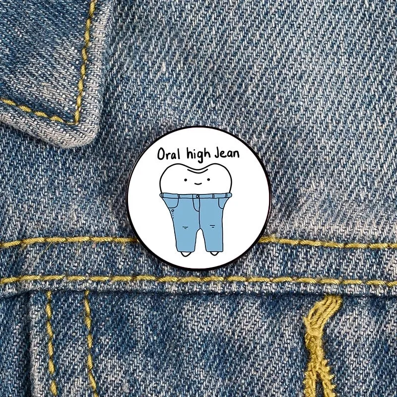 Cartoon Style Pin Cartoon Metal Printing Women'S Brooches