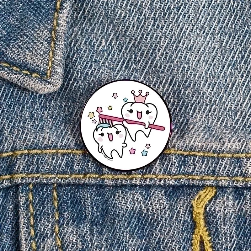 Cartoon Style Pin Cartoon Metal Printing Women'S Brooches
